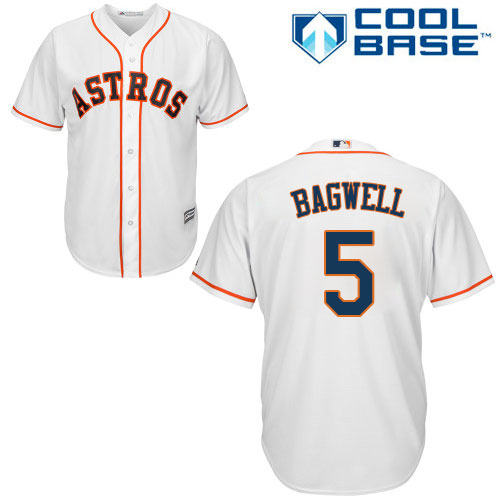 Astros #5 Jeff Bagwell White Cool Base Stitched Youth MLB Jersey